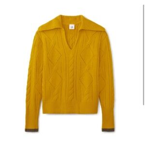 CAbi Shipshape Mustard V-Neck Sweater